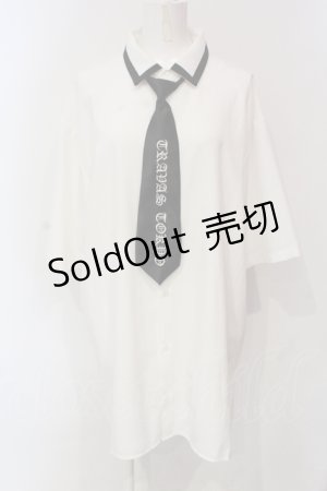 画像: TRAVAS TOKYO / タイ付き半袖シャツ F ホワイト O-25-06-10-074-PU-BL-YM-ZY