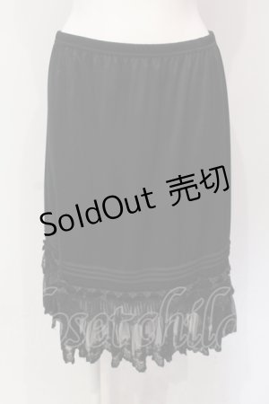 画像: axes femme / はしごレースペチコート M クロ O-25-06-10-011-AX-SK-IG-ZT155