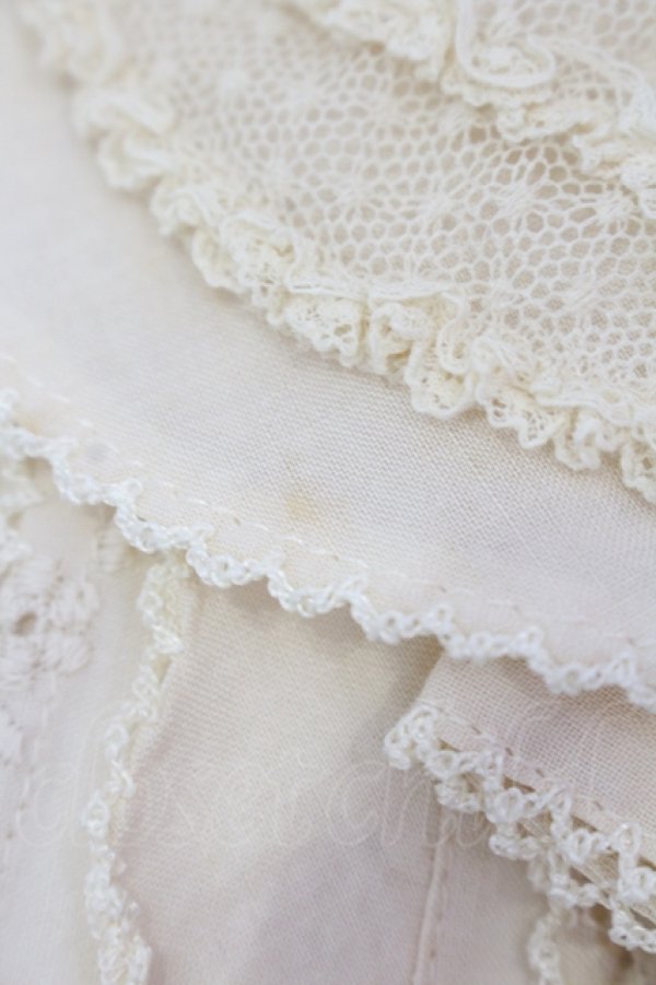 画像3: KANEKO ISAO / カットワークレースワンピース  アイボリー O-25-06-10-091-EL-OP-OW-ZT376 (3)