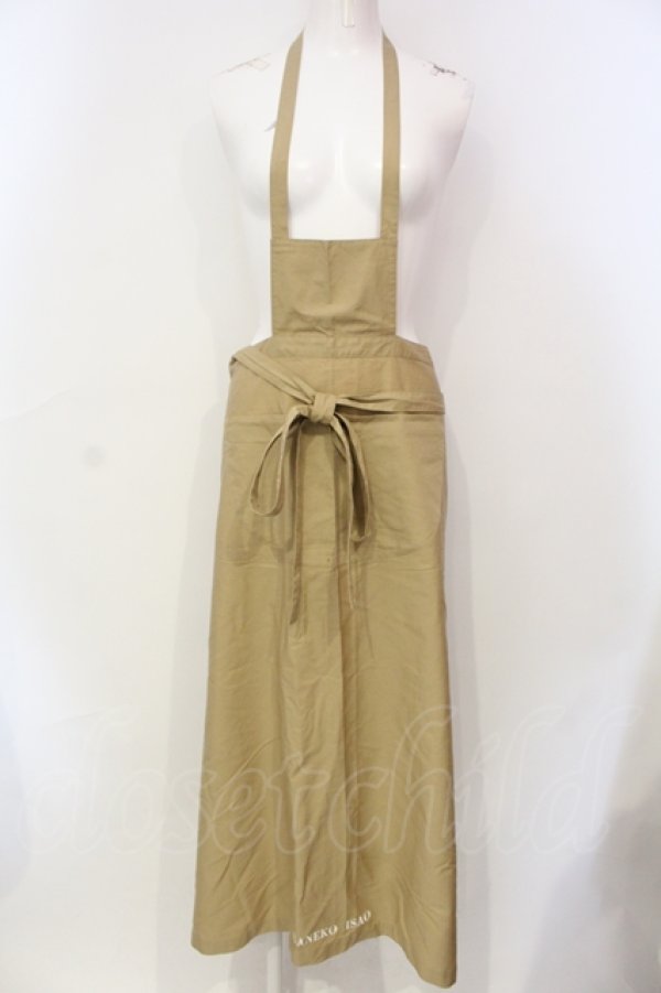画像1: KANEKO ISAO / ロゴptエプロン  ベージュ O-25-06-10-093-EL-OP-OW-ZT369 (1)