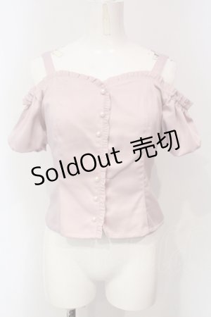 画像: EATME / 2WAYオフショルパフスリーブブラウス F ピンク O-25-06-10-094-LO-BL-OW-OS
