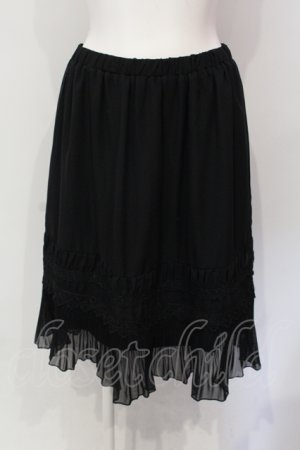 画像: axes femme / レース配色シフォンペチコート M クロ O-25-06-10-012-AX-SK-IG-OS