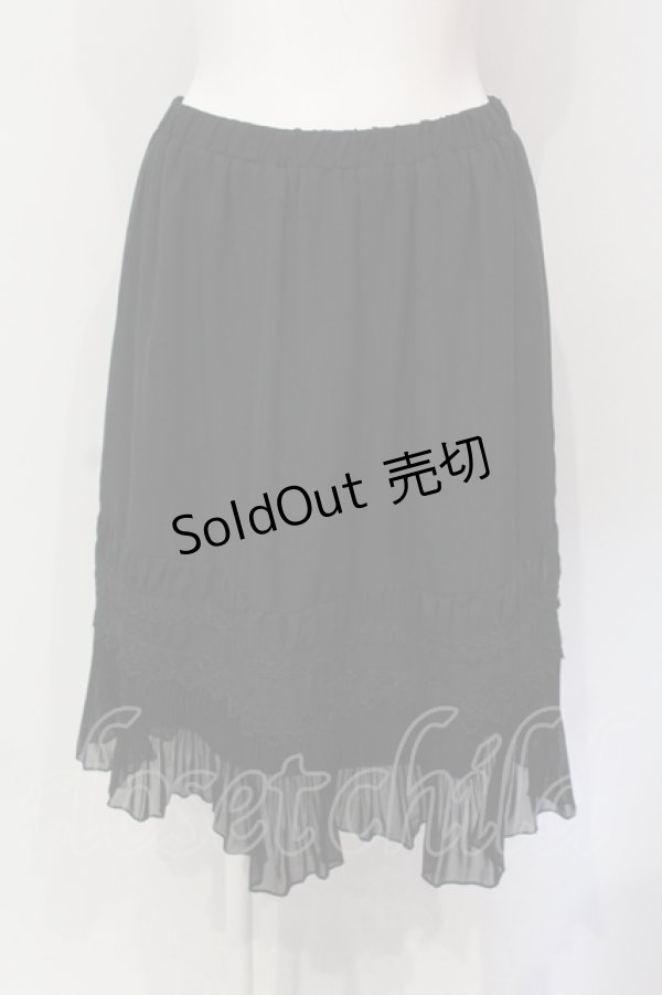 画像1: axes femme / レース配色シフォンペチコート M クロ O-25-06-10-012-AX-SK-IG-ZT155 (1)