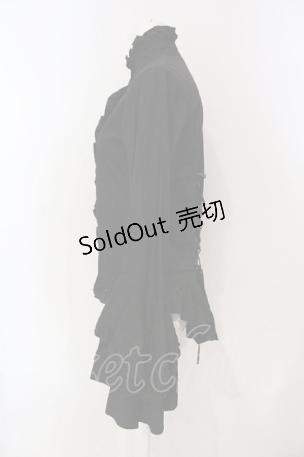 画像2: Drug Honey / 姫袖フリルブラウス  ブラック O-25-06-10-028-PU-BL-OW-OS (2)