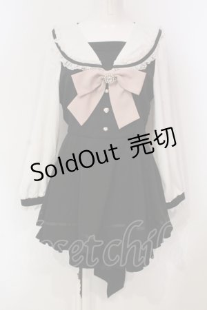 画像: LIZ LISA / セーラーカラーセットアップ  クロ O-25-06-12-001-LO-OP-OW-OS