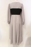 画像3: Maison de FLEUR Petite Robe canone / 森でワルツをワンピース S グレー O-25-06-12-030-EL-OP-OW-OS (3)
