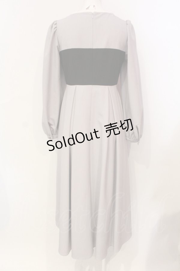 画像3: Maison de FLEUR Petite Robe canone / 森でワルツをワンピース S グレー O-25-06-12-030-EL-OP-OW-OS (3)