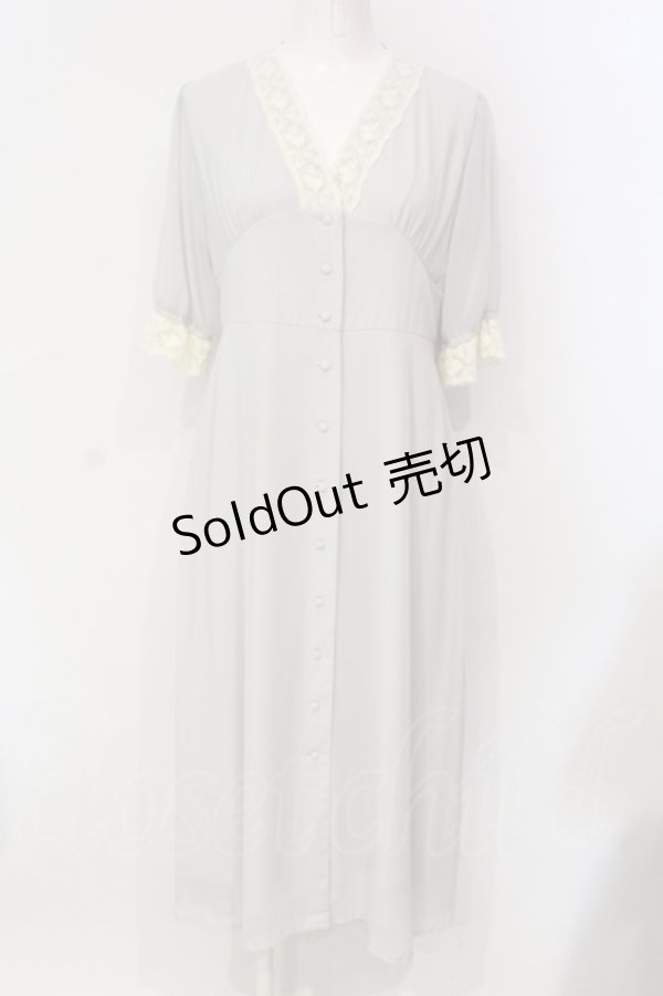 画像1: an another angelus / レース使いガウンワンピース F グリーン O-25-06-12-035-CA-OP-OW-ZT089 (1)