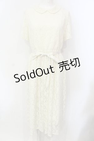 画像: Fi.n.t / 丸衿総レースワンピース F アイボリー O-25-06-12-036-CA-OP-OW-OS