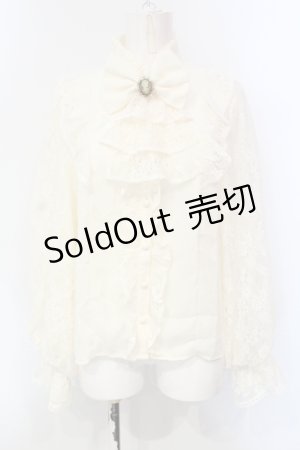 画像: axes femme kawaii / クラシカルレーシーブラウス  生成り O-25-06-12-037-AX-BL-IG-OS