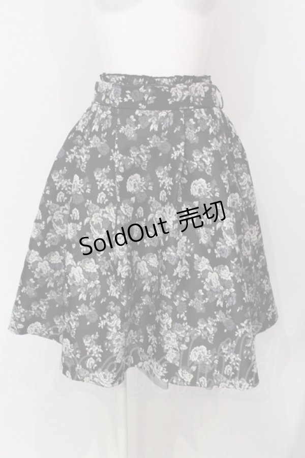 画像1: axes femme / ジャカードリボン付スカート F クロ O-25-06-12-045-AX-SK-IG-OS (1)