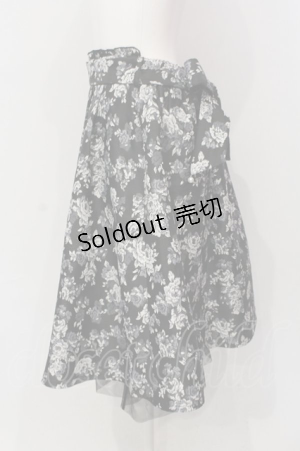 画像2: axes femme / ジャカードリボン付スカート F クロ O-25-06-12-045-AX-SK-IG-OS (2)