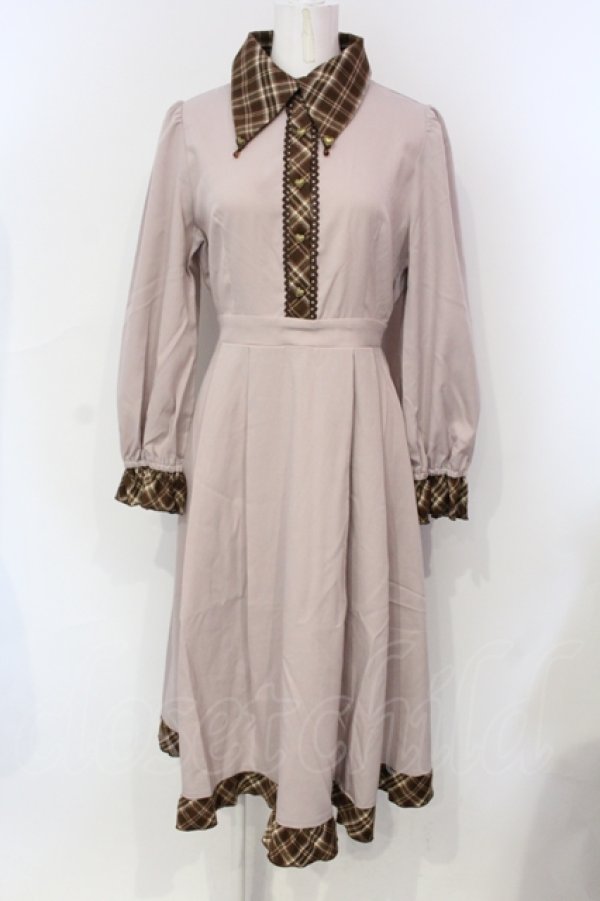 画像1: axes femme / デリスショコラシャツワンピース  ピンク O-25-06-12-050-AX-OP-IG-ZT210 (1)