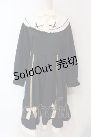画像: axes femme POETIQUE / アンジェリック　クワイヤワンピース  ネイビー O-25-06-12-056-AX-OP-IG-OS