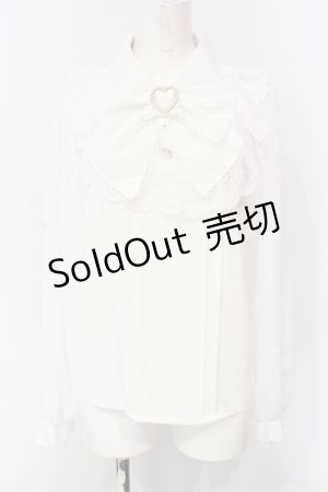 画像: Rojita / ハートドビードットリボンブラウス F シロ O-25-06-12-062-LO-BL-OW-OS