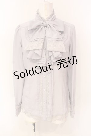 画像: axes femme / ラッフルフリルブラウス M ラベンダー O-25-06-12-068-AX-BL-OW-OS
