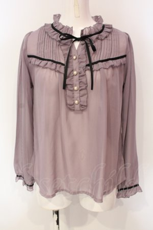 画像: axes femme / フリルブラウス M ラベンダー O-25-06-12-070-AX-BL-OW-OS