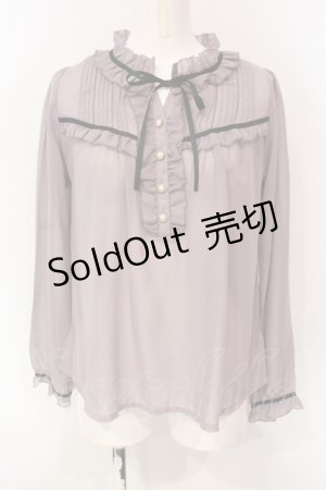 画像: axes femme / フリルブラウス M ラベンダー O-25-06-12-070-AX-BL-OW-OS