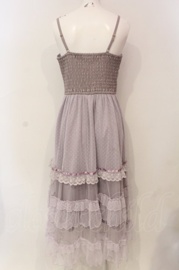 画像3: axes femme POETIQUE / リボンデザインチュールワンピース M ラベンダー O-25-06-12-074-AX-OP-OW-OS (3)