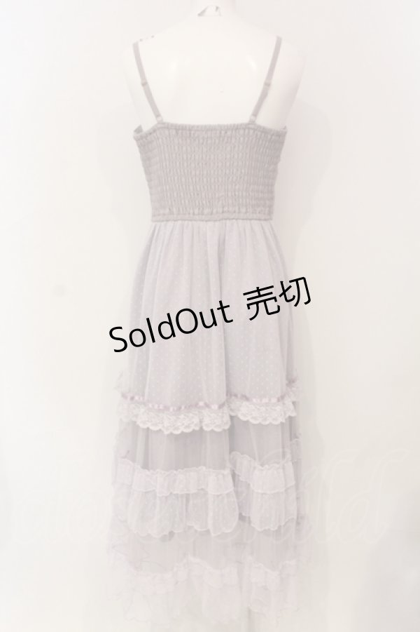 画像3: axes femme POETIQUE / リボンデザインチュールワンピース M ラベンダー O-25-06-12-074-AX-OP-OW-OS (3)