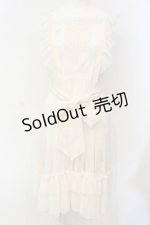 画像: axes femme kawaii / ドットチュールエプロン M キナリ O-25-06-12-079-AX-OP-OW-OS