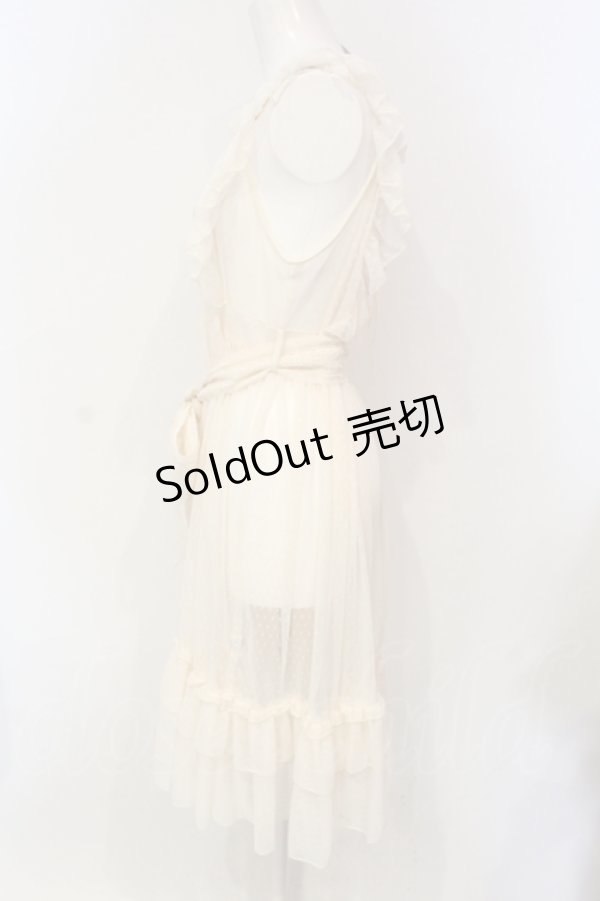 画像3: axes femme kawaii / ドットチュールエプロン M キナリ O-25-06-12-079-AX-OP-OW-OS (3)