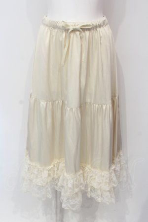 画像: axes femme kawaii / レースフリルペチスカート M キナリ O-25-06-12-080-AX-SK-OW-OS