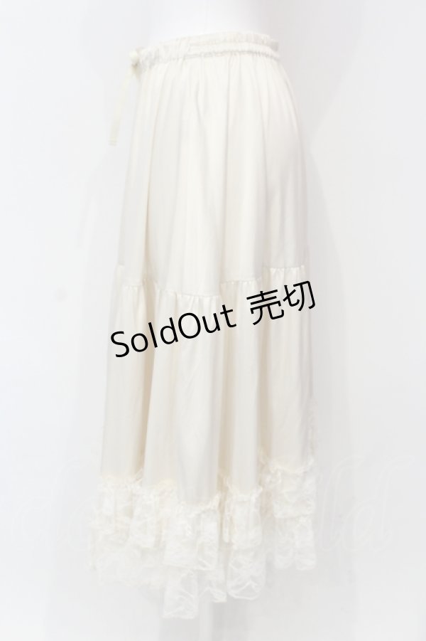 画像2: axes femme kawaii / レースフリルペチスカート M キナリ O-25-06-12-080-AX-SK-OW-OS (2)