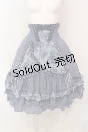 画像: Ozz oneste / はしごレース花柄スカート  ブルー O-25-06-12-084-OO-SK-OW-OS