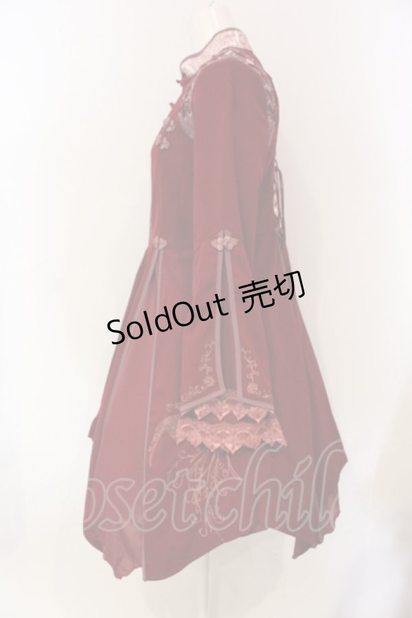 画像3: Ozz oneste / ショルダーレースアップワンピース  ワイン O-25-06-12-085-OO-OP-OW-OS (3)