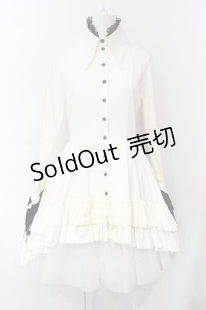 画像: MARBLE / 後ろロングワンピース  アイボリー×クロ O-25-06-12-011-GO-OP-IG-OS