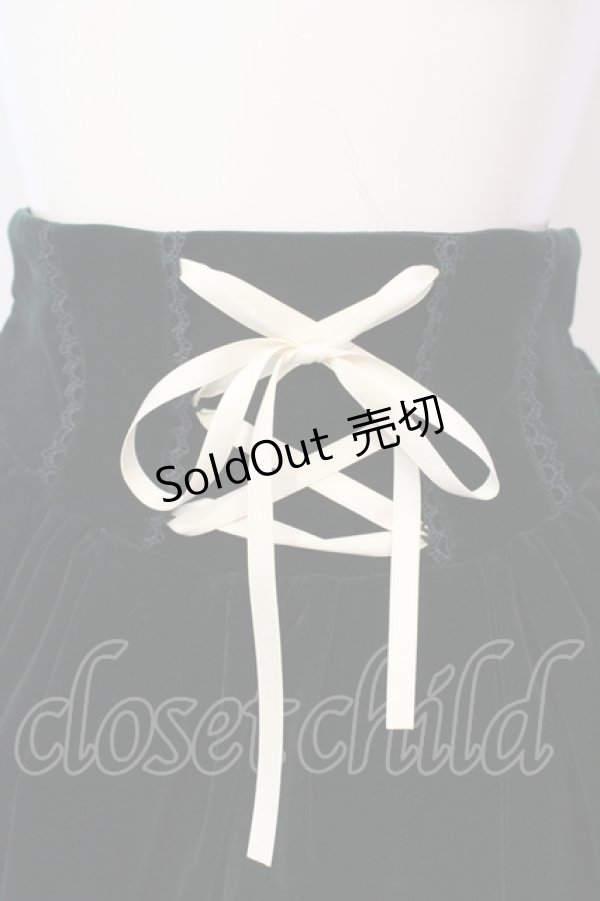 画像2: axes femme kawaii / ベルベットドールスカート  グリーン O-25-06-12-014-AX-OP-IG-OS (2)