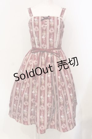 画像: axes femme Kawaii / Rosy Bear柄ジャンスカ  アカ O-25-06-12-016-AX-OP-IG-OS