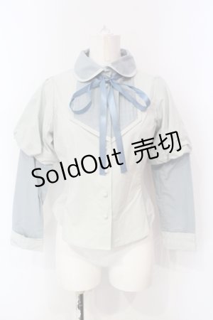 画像: Maison de FLEUR Petite Robe canone / 袖切り替えブラウス サックス S O-25-06-12-020-EL-BL-OW-OS