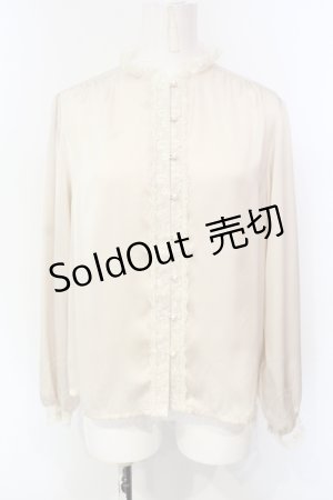 画像: an another angelus / レース使いスタンドカラーブラウス F アイボリー O-25-06-12-021-CA-BL-OW-OS