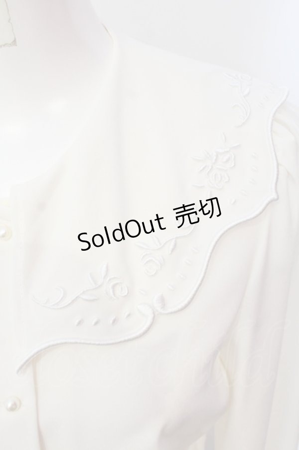 画像2: an another angelus / 銀食器カットワーク衿ブラウス F アイボリー O-25-06-12-023-CA-BL-OW-OS (2)