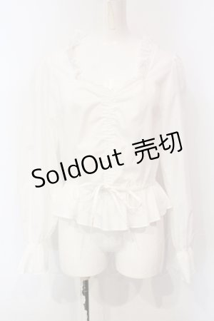 画像: Ank Rouge / ギャザーブラウス M シロ O-25-06-12-025-CA-BL-OW-OS