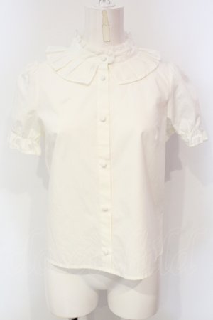 画像: evelyn / プリーツカラーブラウス M シロ O-25-06-12-026-LO-BL-OW-OS