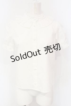画像: evelyn / プリーツカラーブラウス M シロ O-25-06-12-026-LO-BL-OW-OS