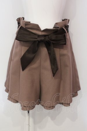 画像: axes femme / タック入りフレアキュロット  モカ O-25-06-14-048-AX-PA-IG-OS