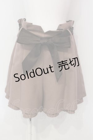 画像: axes femme / タック入りフレアキュロット  モカ O-25-06-14-048-AX-PA-IG-OS