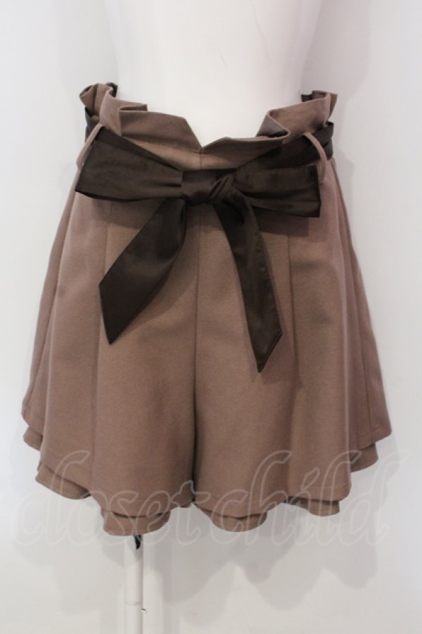 画像1: axes femme / タック入りフレアキュロット  モカ O-25-06-14-048-AX-PA-IG-OS (1)