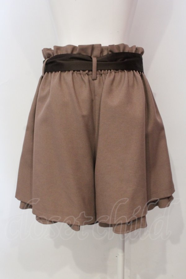 画像2: axes femme / タック入りフレアキュロット  モカ O-25-06-14-048-AX-PA-IG-OS (2)