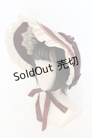 画像: Henrietta / Victorian Doll ボンネット  ボルドー O-25-06-14-061-LO-AC-IG-OS