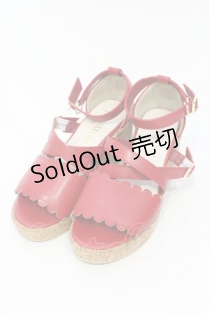 画像: Amavel / 2wayリボンクロスストラップサンダル M アカ O-25-06-14-062-CA-SH-IG-ZT-K003