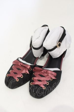 画像: axes femme / ジャガードセパレートパンプス L クロ０ O-25-06-14-072-AX-SH-IG-OS