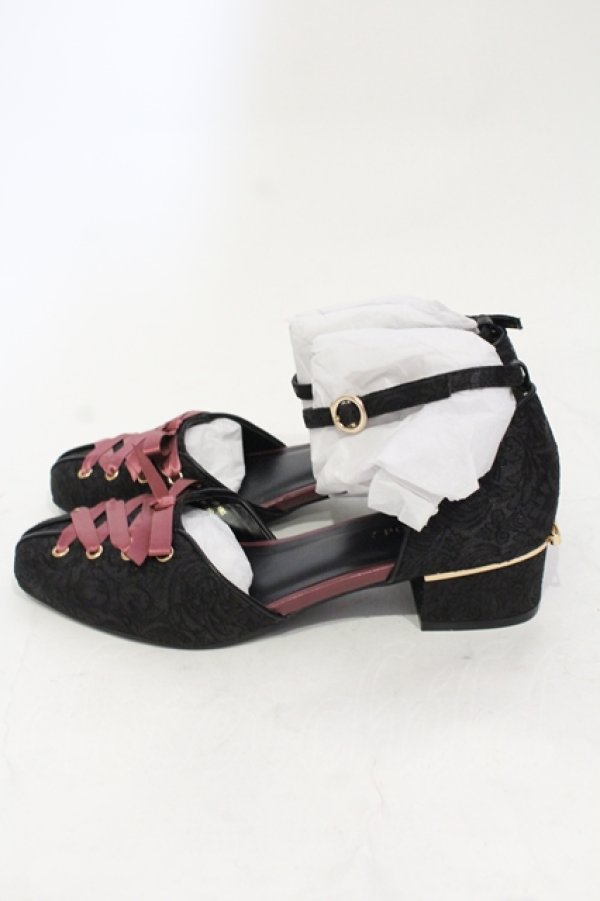 画像3: axes femme / ジャガードセパレートパンプス L クロ０ O-25-06-14-072-AX-SH-IG-ZT-K017 (3)