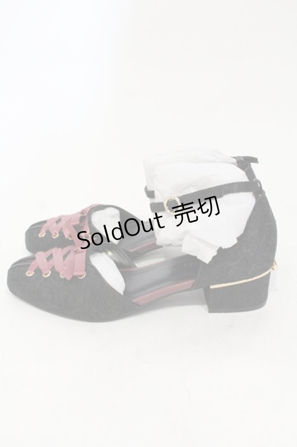 画像3: axes femme / ジャガードセパレートパンプス L クロ０ O-25-06-14-072-AX-SH-IG-ZTK017 (3)