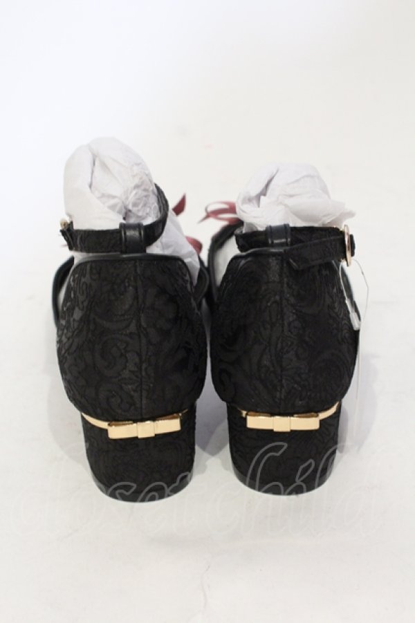 画像4: axes femme / ジャガードセパレートパンプス L クロ０ O-25-06-14-072-AX-SH-IG-ZT-K017 (4)