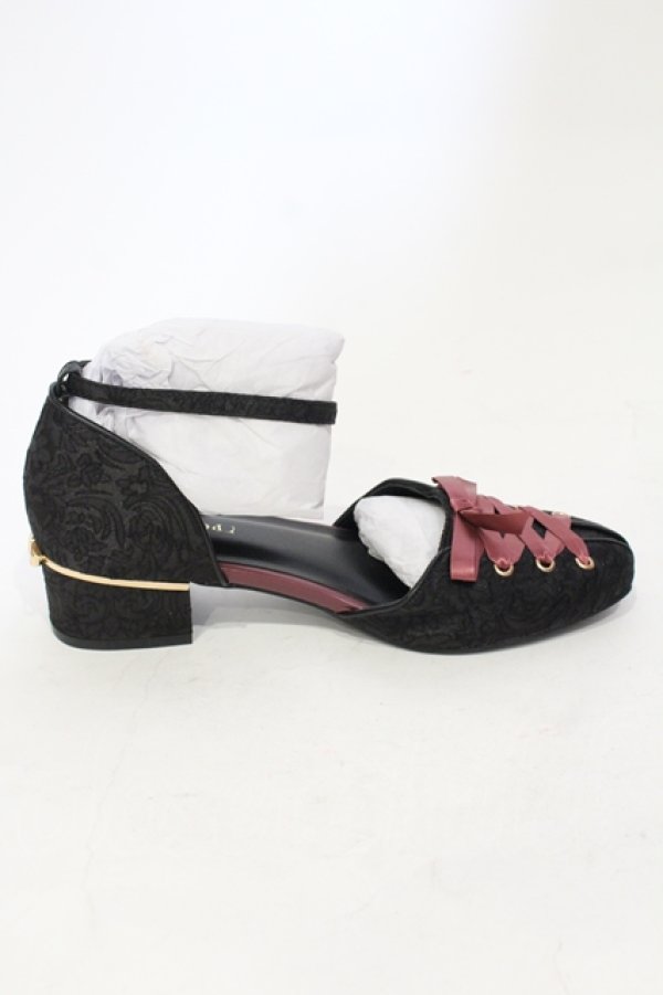 画像5: axes femme / ジャガードセパレートパンプス L クロ０ O-25-06-14-072-AX-SH-IG-ZT-K017 (5)